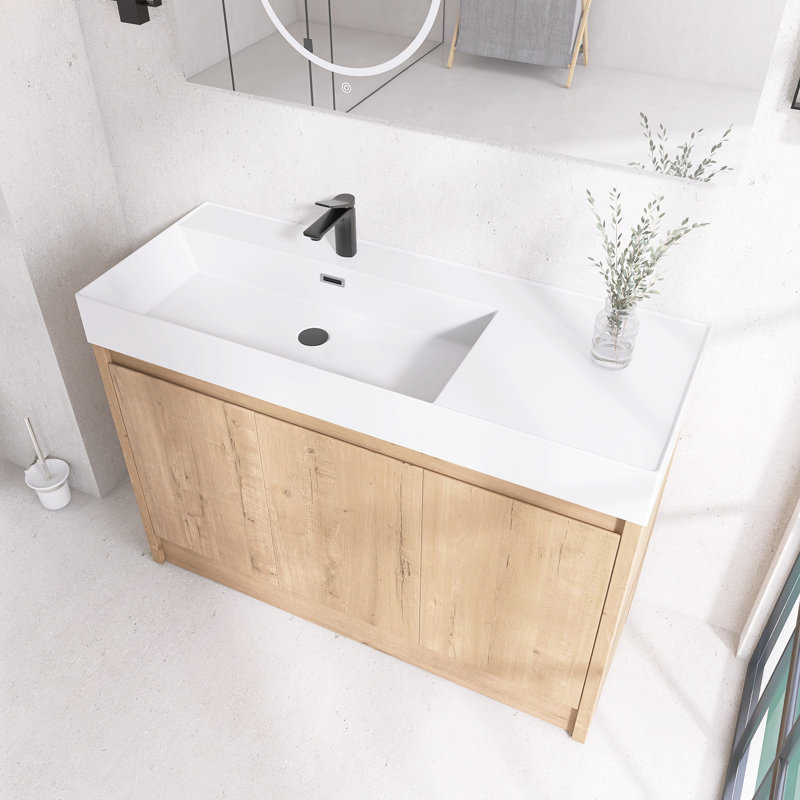 Meuble-lavabo simple 47,24 po avec plateau en résine Devie, 29.54"