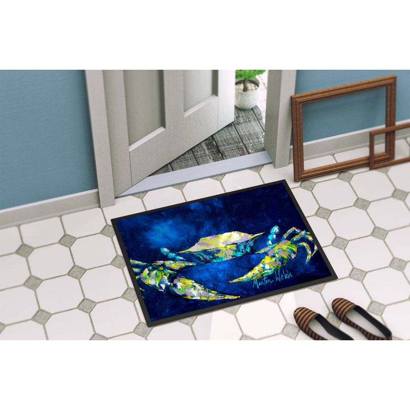 Paillasson d’intérieur antidérapant de crabe Leoni, Rectangle 2 pi x 3 pi