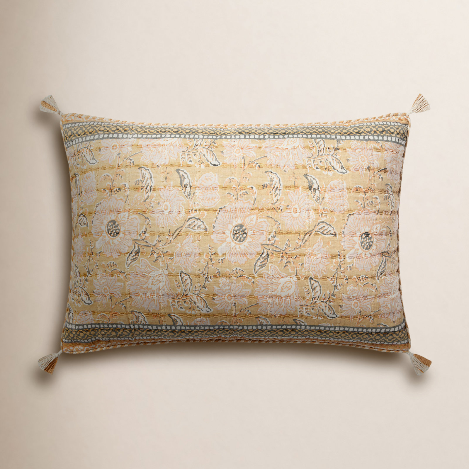 Tassels Lumbar Throw Pillow, Pillow Cover Only - No Insert