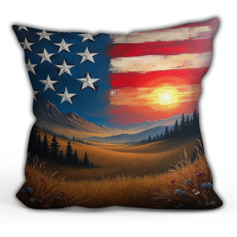 Freedom Throw Pillow, 24"H x 24"W