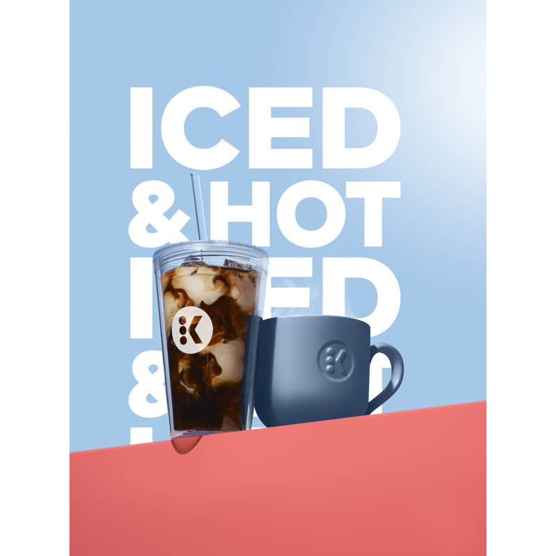 Clear Double-Walled 16oz Iced Beverage Tumbler with Straw