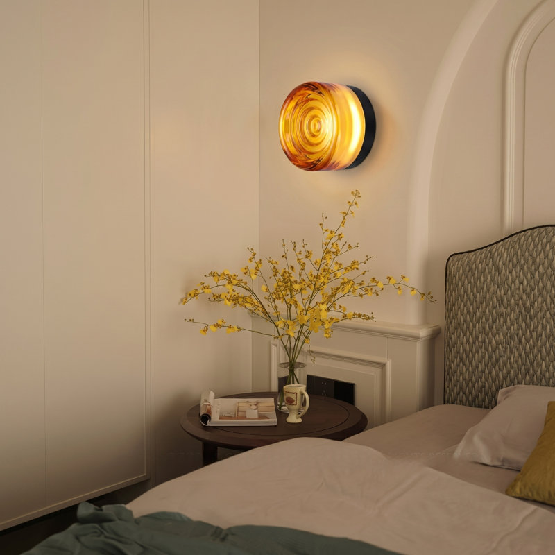 Applique murale en verre Water Wave, Amber