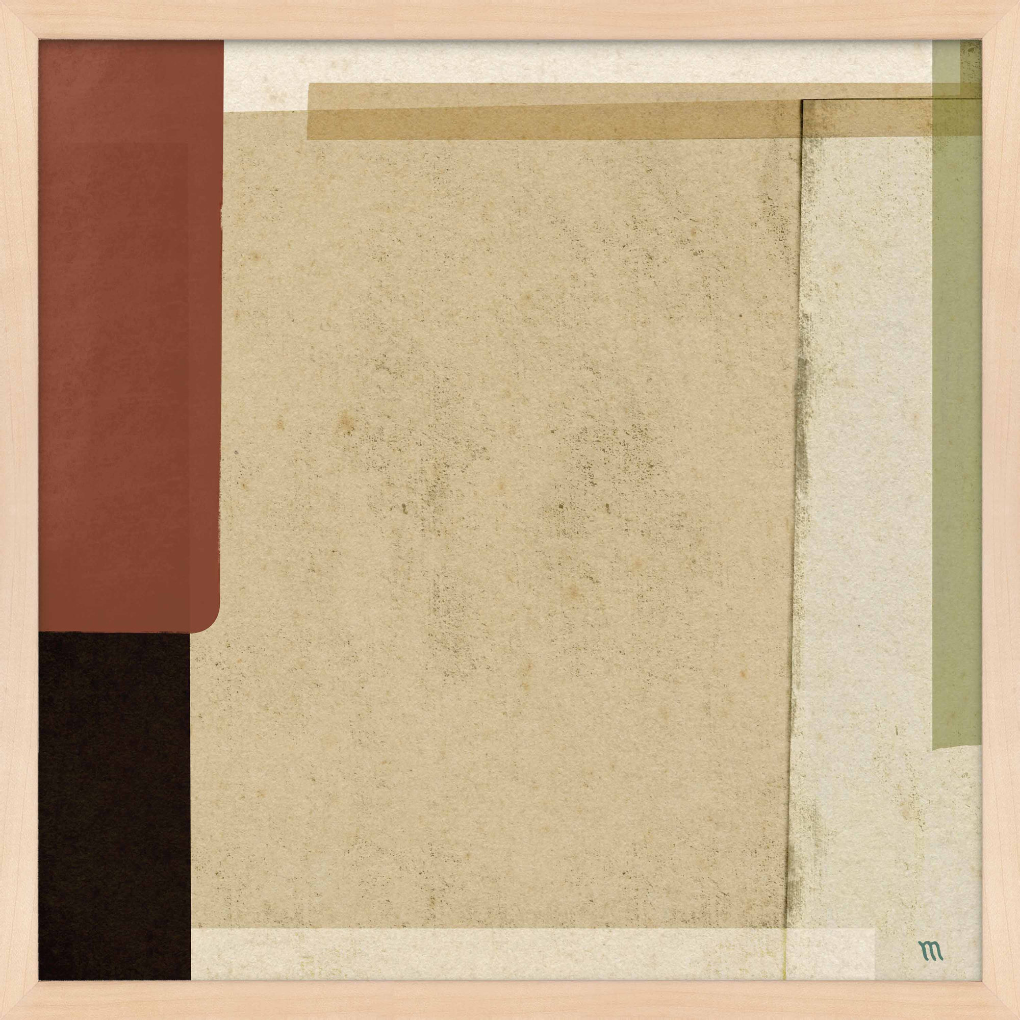 City Scape 2 by Marco Marella for Studio M - Framed Wall Art, Maple, 36" H x 36" W, Framed Print Paper without Mat