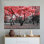 Reproduction d'art sur toile imprimée: décor de paysage de nature vibrante, toile tendue 1P