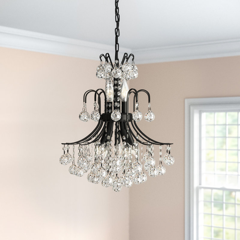 Lustre empire 15 lumières à intensité variable Stoller, Black, 19"