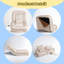 Luxury Velvet Floor Sofa with Massage Pillow, 5-Position Adjustable Backrest for Adults and Pets-538341047