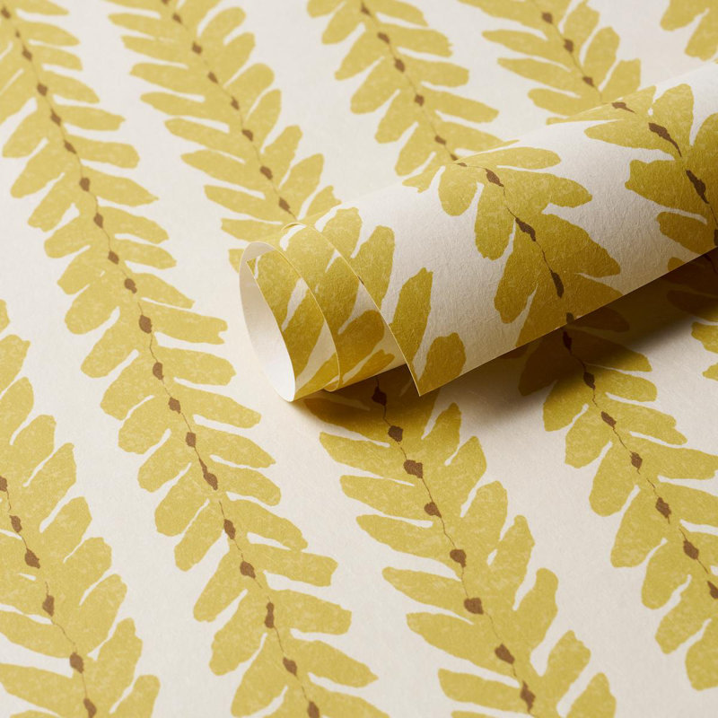 Papier peint Schumacher X Veere Grenney Woodperry, Jaune