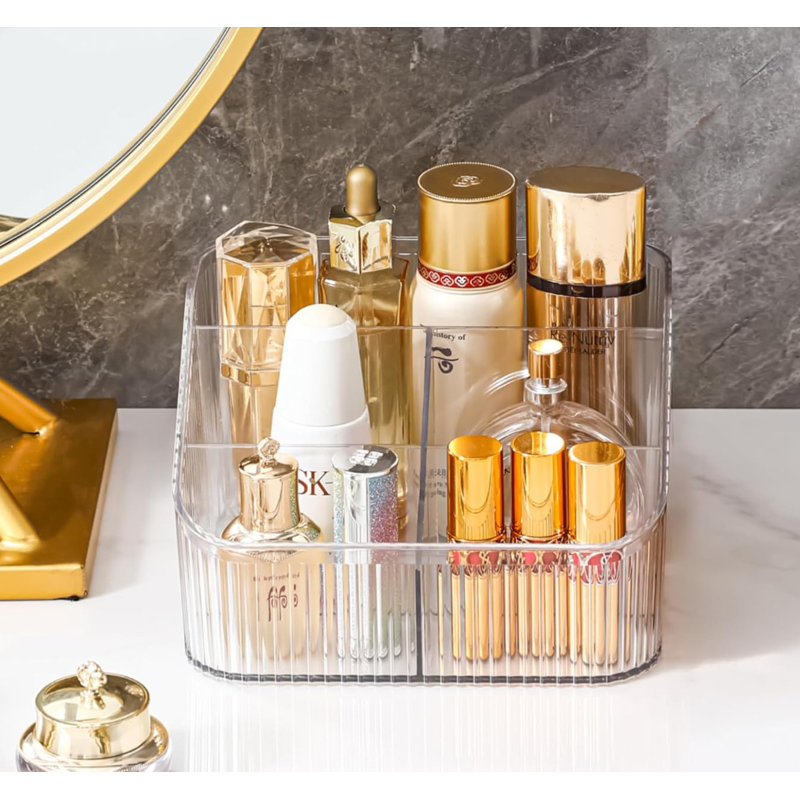 Acrylic Makeup Organiser, Transparent 5 Grids