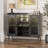 Xachary 40'' Wine Bar Cabinet with 4-Tier Storage for Glasses with LED Lights, Sideboard with Doors-210549222