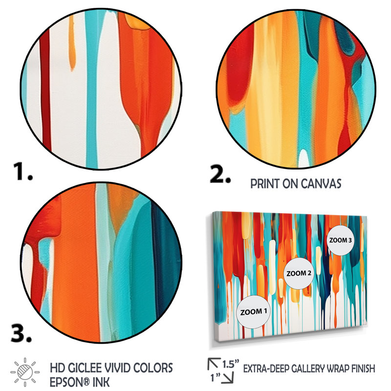 Cynthie - ensemble d'art abstrait mural, Toile tendue, H 32 po x l 48 po x P 1 po