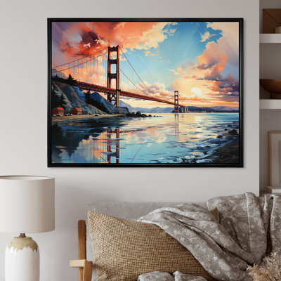 Ediva Orange Bridge Golden Gateway VI sur impression sur toile