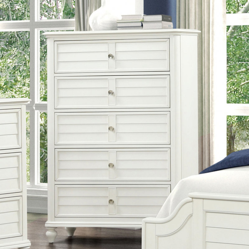 Commode de style transitionnel, commode avec tiroirs et boutons ronds