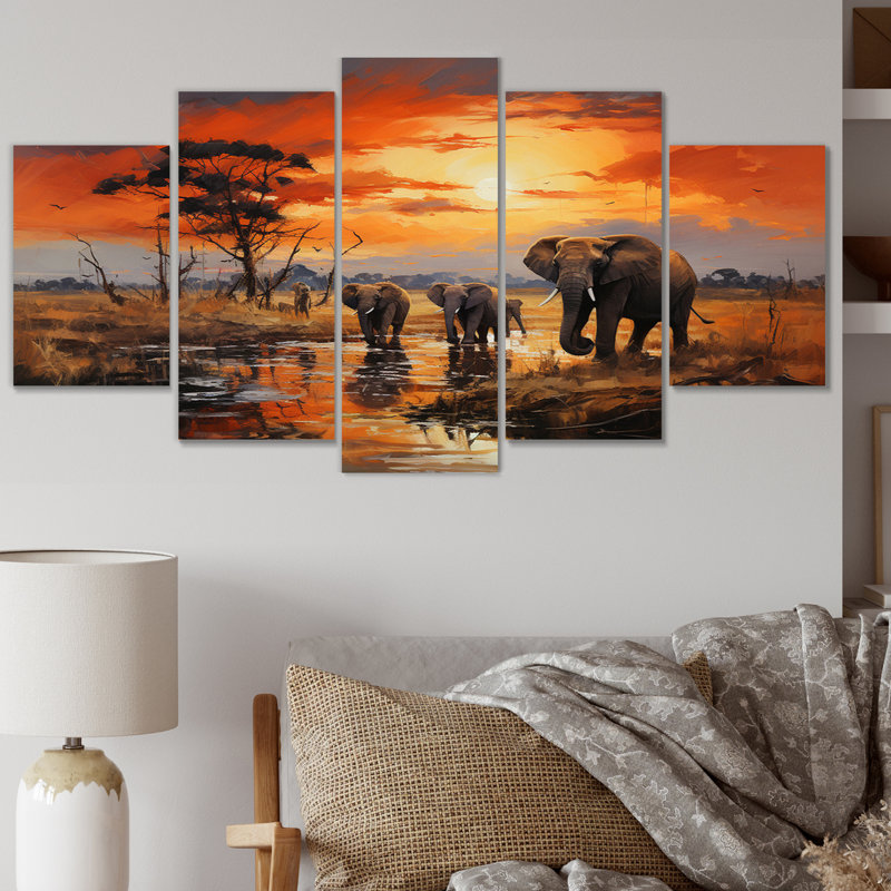 Ensemble d'éléphants «Elephant Wandering Giants II»