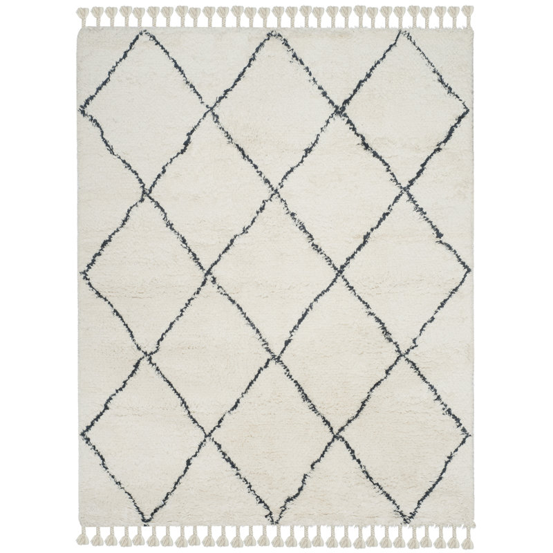 Powell Hand Tufted New Zealand Wool Geometric Rug, Rectangle 8' x 10'