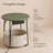 Small Round Side End Table With Charging Station - Modern Nightstand With Usb Ports And Fabric Basket, Forest Green And Cream White-811562919-811562940