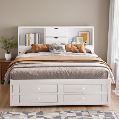 Lit plateforme avec rangement 8 têtes de lit Brackney