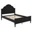 Lit plateforme classique en bois avec tête et pied de lit-129458450-129458453