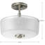 Plafonnier semi-encastré cylindrique simple 12,25 po Nash