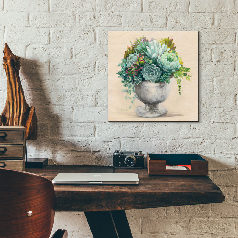 Winston Porter Festive Succulents 1' by Julia Purinton Acrylic Glass Wall  Art | Wayfair