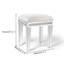 Mikayil Glass Mirrored Accent Stool Diamonds Vanity Stool-609937802