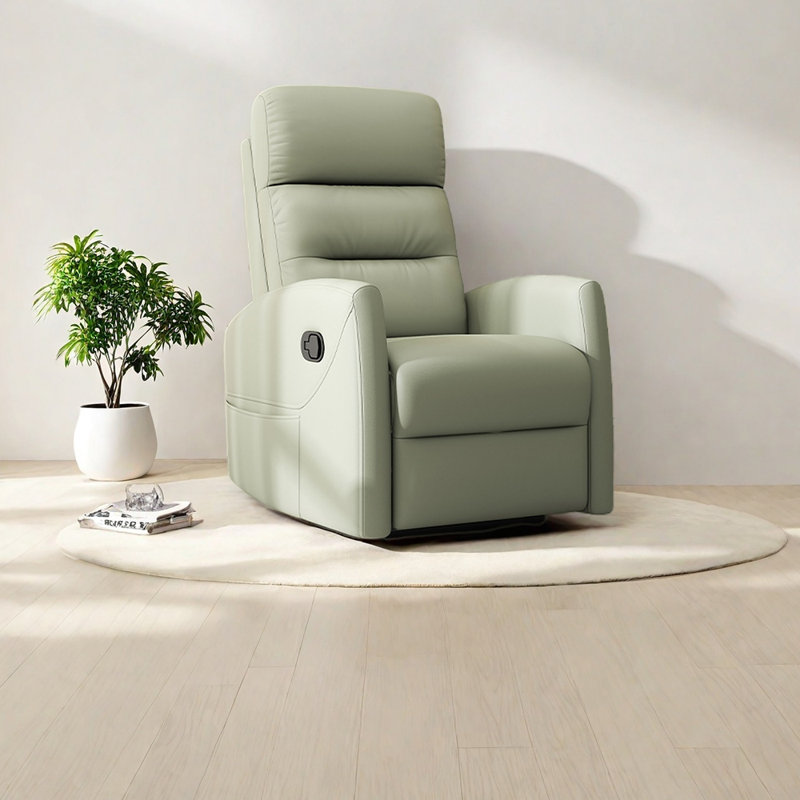 Ergonomic sponge comfortable recliner, Light Green Technology Cloth Fabric