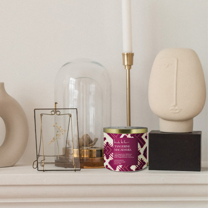 Scented Candle with Glass Holder, Red