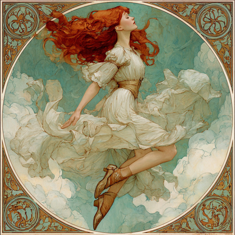 Art mural sur toile Heavenly Ballet, H 20 po x l 20 po