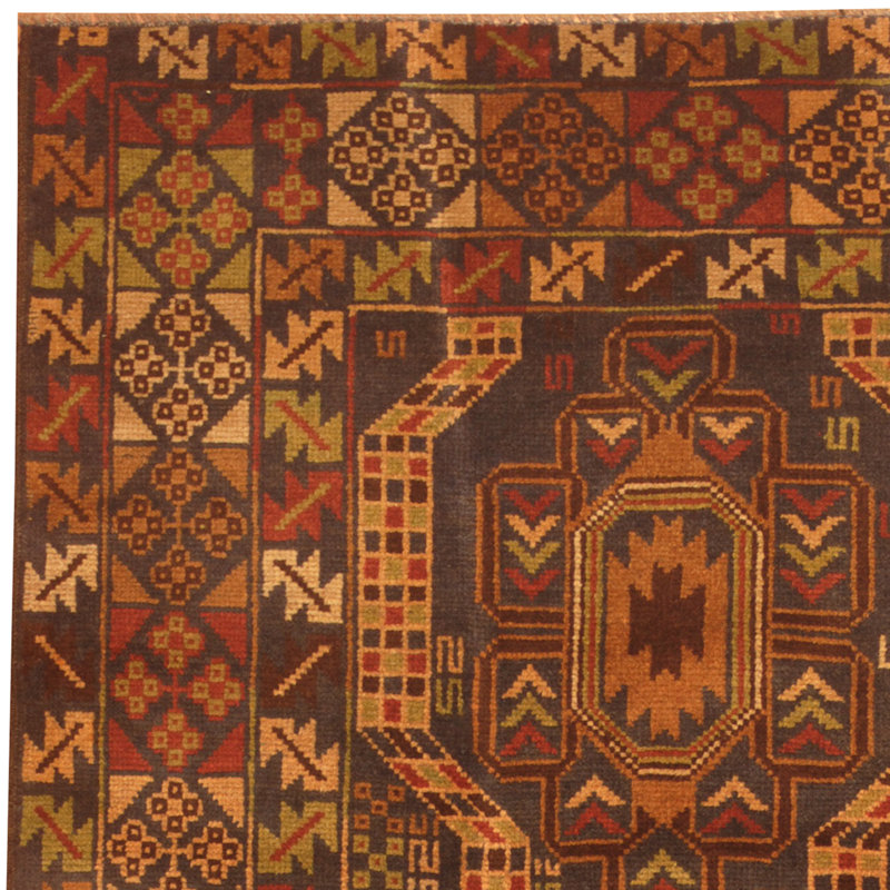 Tapis rouge / beige Dakira