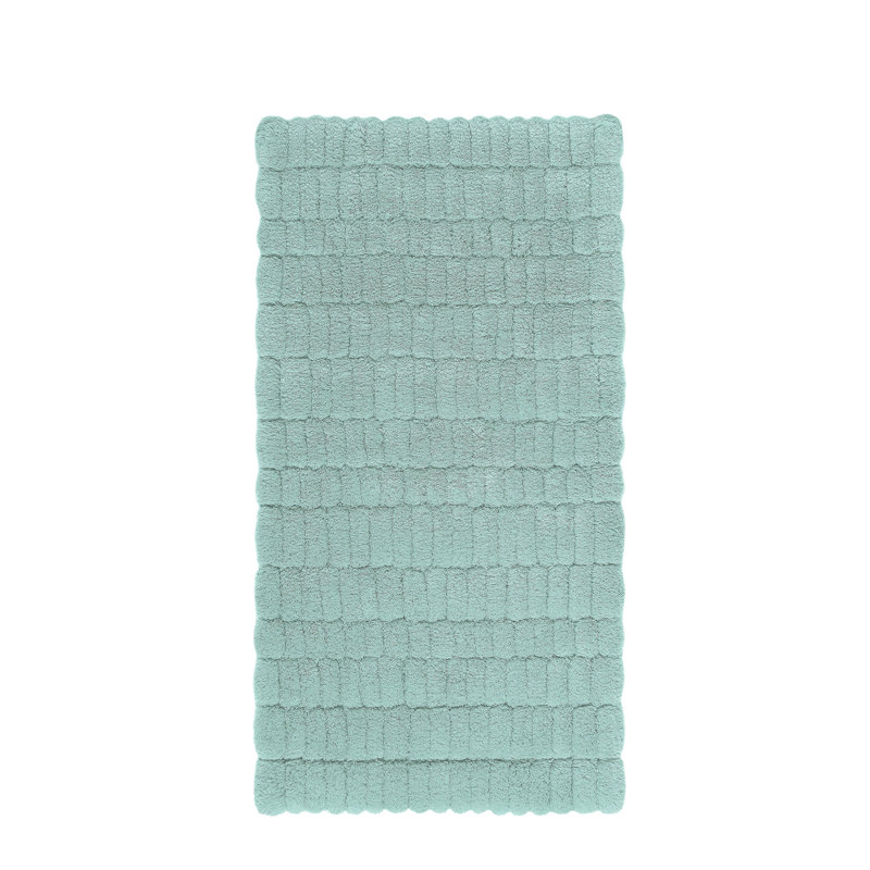 Patch Geometric Bath Rug, 24'' W x 39'' L, White