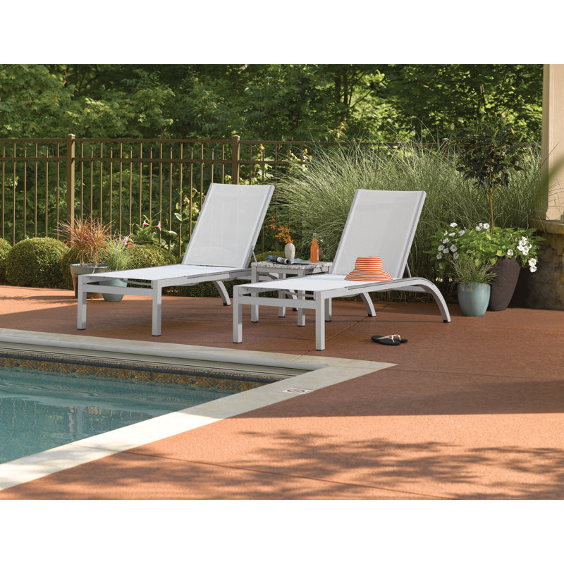 Argento And Travira Outdoor Chaise Lounge, Natural