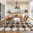 Washable Modern Coffee-Brown Area Rug Low Pile Rug for Living Room Bedroom Entrance Hotel-666618