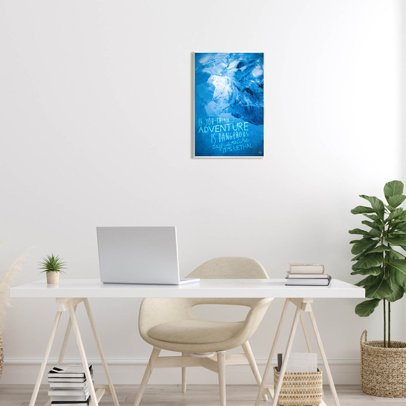 Blue Adventure Quote Canvas Art Print, 13" x 19"