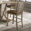 Ensemble de 2 chaises de salle à manger à hauteur de comptoir de style rustique moderne en bois massif