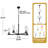  5-Light Dimmable Chandelier with Clear Glass Cylinder Shades-1984329305