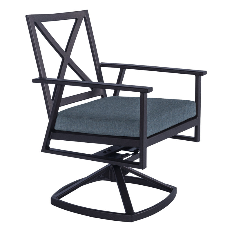 Marin Outdoor Rocker Chair, Graphite, Adena Shale