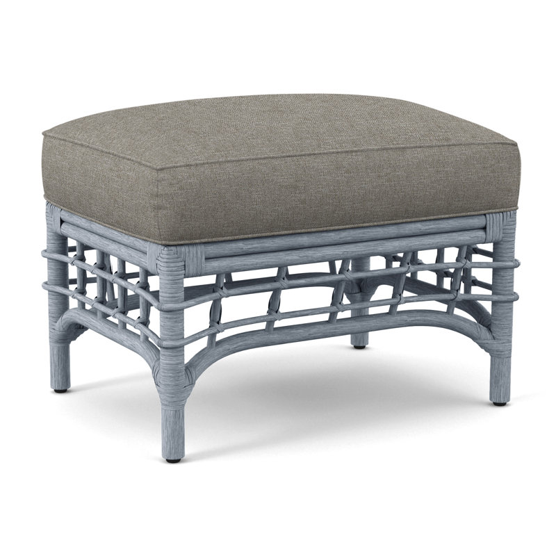 Bridgehampton Ottoman, Sea Glass, Basic Grey; 0317-83