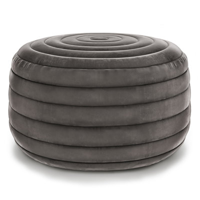 Vivienne 20"W Round Handcrafted Pouf