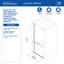 Porte de douche pivotante semi-sans cadre 30 po x 76 po avec quincaillerie en verre trempé transparent noir mat 1/4 po Alento-118106097