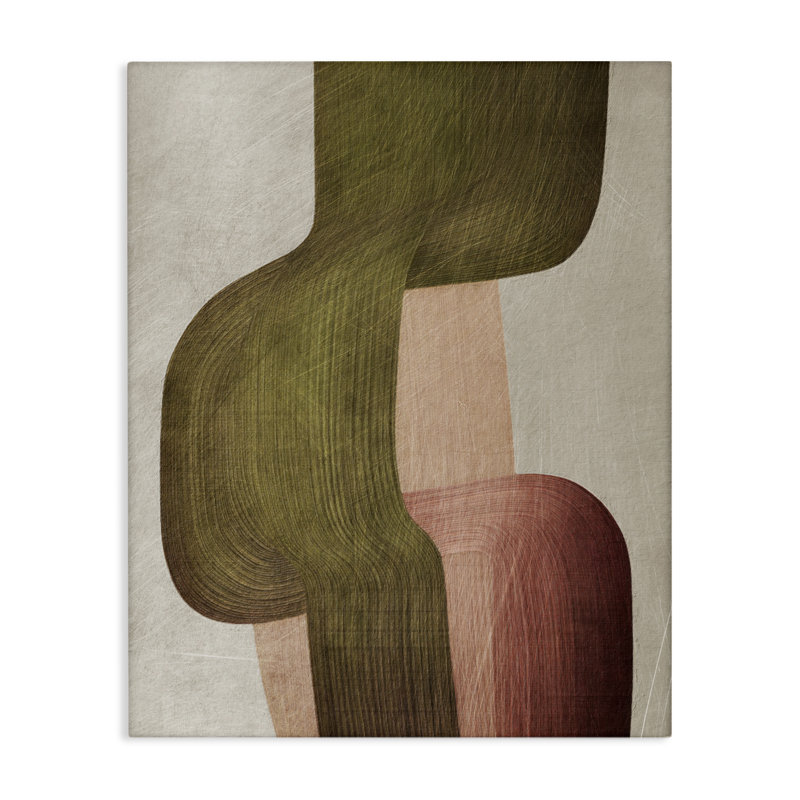 Toile abstraite avec brosses en métal, design par 1x, H 30 po x l 24 po