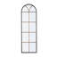 Miroir de plancher arqué 23,5 x 74,5 po noir et doré
