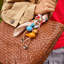Bird Silver Metal Keychain with Natural Leather-748378843