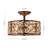Classical 4 - Light Crystal Drum Semi Flush Mount