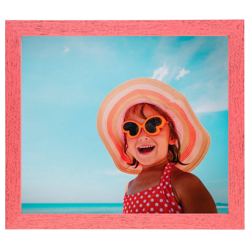 Cadre photo barnwood récupéré Asuncion, 18 po x 36 po, Rose