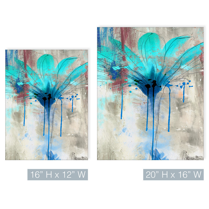 « painted pétales lii », impression sur toile tendue, H 20 po x l 16 po x P 1,5 po