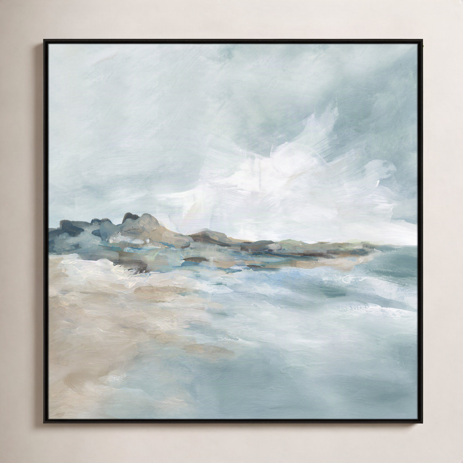 Coralie "Sandpoint" Print by Carol Robinson, 46.5" H x 46.5" W, Espresso