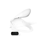PureWash E750 Elongated Electric Bidet Toilet Seat with Remote Control, Bidet Warm Water with Dryer