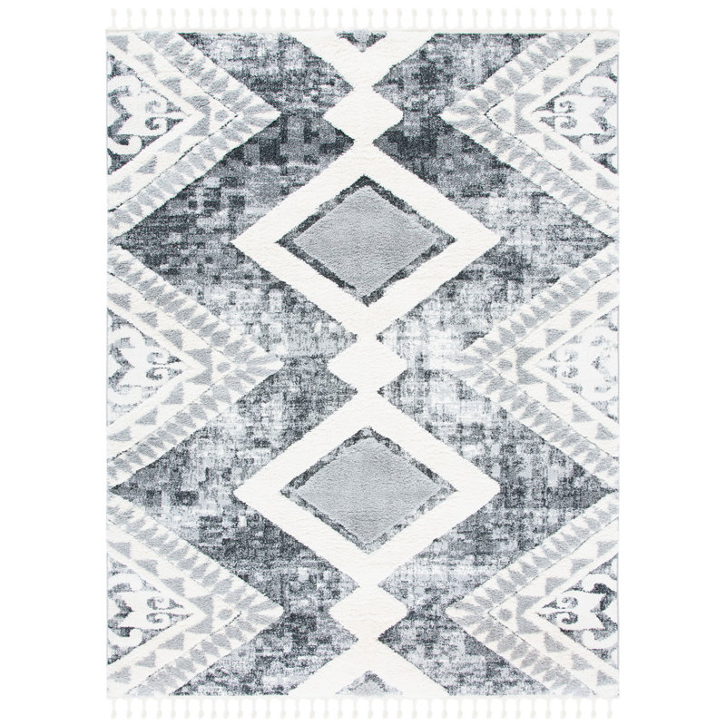 Tapis à poils longs performance marocain Jovie, Rectangle 9 pi x 12 pi