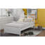 Lit plateforme simple en bois, lit plateforme blanc (moins deux pieds de support centraux)