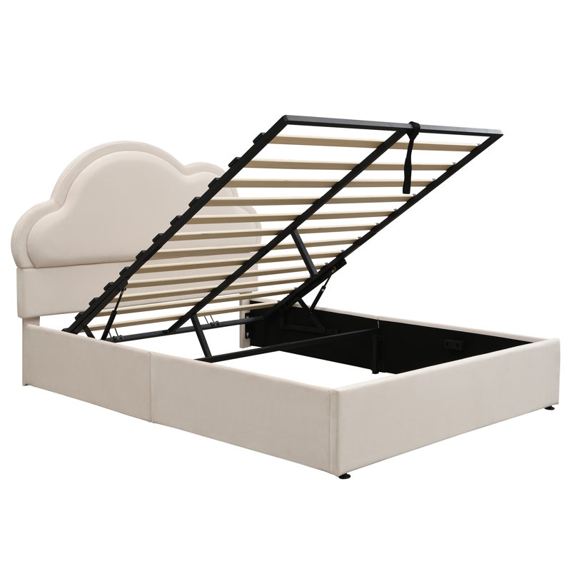 Metal Ottoman Storage Bed, Double (4'6)