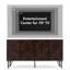 Buffet 62 po en bois massif avec panneau de porte sculpté à la main, brun noyer